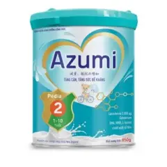 Sữa Bột Azumi Phát Triển Chiều Cao Và Trí Não - Pedia 2 Cho Bé 1 - 10 Tuổi Lon 850G