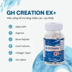 Viên Uống Hỗ Trợ Tăng Chiều Cao Gh Creation Ex+ 270 Viên Nội Địa Nhật 10+