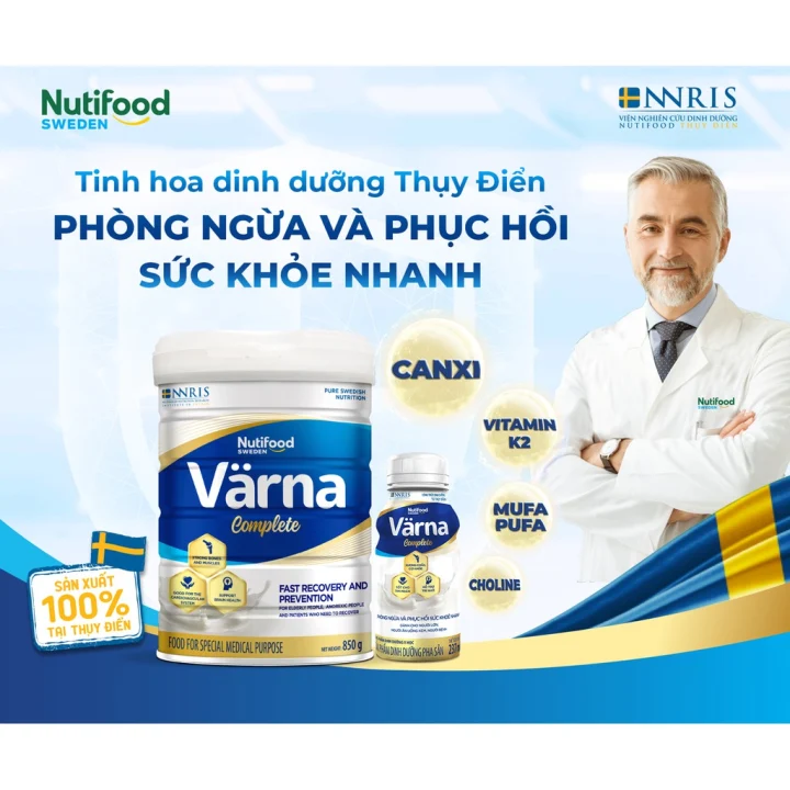 Sữa Bột Nutifood Varna Complete Phòng Ngừa và Phục Hồi Sức Khỏe Nhanh Dành Cho Người Lớn