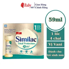 Lốc 4 Chai Sữa Nước Similac Total Protection Dành Cho Bé Sinh Mổ 4 Chai X 59Ml