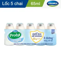 Sữa Chua Uống Probi Ít Đường 5 Chai 65Ml