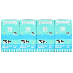 Lốc 4 Hộp Sữa Tươi Tiệt Trùng Vinamilk Không Đường 110Ml