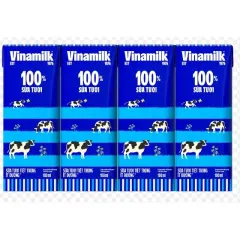 Lốc 4 Hộp Sữa Tươi Tiệt Trùng 100% Vinamilk Ít Dường 180Ml