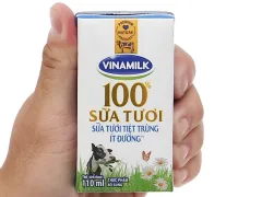 Lốc 4 Hộp Sữa Tươi Tiệt Trùng Vinamilk Ít Đường 110Ml