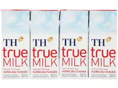 Lốc 4 Hộp Sữa Th True Milk Dâu 180Ml