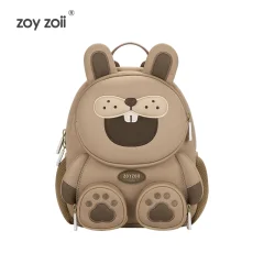 Balo Đi Học Cho Bé Zoyzoii Forest Animal Backpack Hình Động Vật Rừng Mã B38 Thỏ Xám