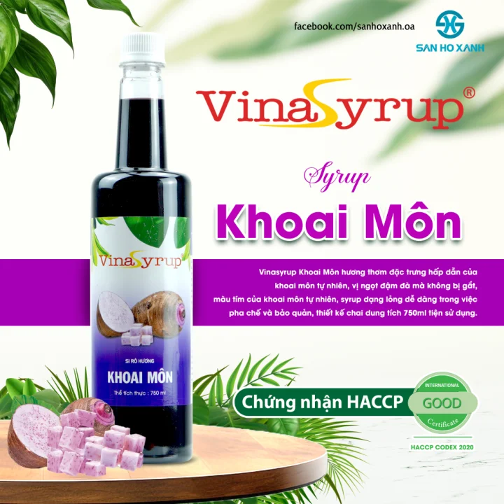 Siro trái cây hương khoai môn Vinasyrup 750ml