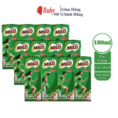 Combo 3 Lốc Sữa Năng Lượng Milo Vị Lúa Mạch 180Ml ( Giá Bán Đã Trừ Khuyến Mãi )