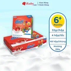 Thùng 48 Hộp Sữa Chua Trẻ Em Vị Dâu Tây Hoff