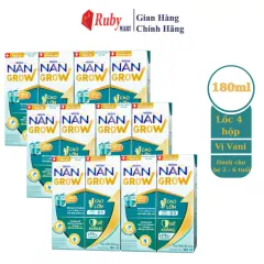 {Date T12/24] Combo 3 Lốc Sữa Nước Pha Sẵn Nestlé Nan Grow 180Ml