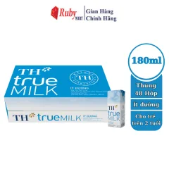 Thùng 48 Hộp Sữa Tươi Tiệt Trùng Ít Đường Th True Milk 180Ml