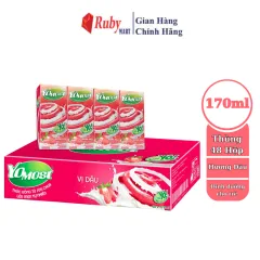 Thùng 48 Hộp Sữa Chua Uống Yomost Dâu (48 Hộp X 170Ml)