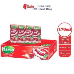 Thùng 48 Hộp Sữa Chua Uống Yomost Lựu (48 Hộp X 170Ml)