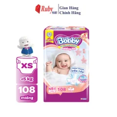 [Cộng Miếng Ngẫu Nhiên] Miếng Lót Sơ Sinh Bobby Newborn 1 - 108 Miếng