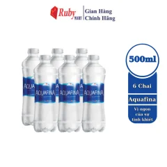 Combo 6 Chai Nước Tinh Khiết Aquafina 500Ml