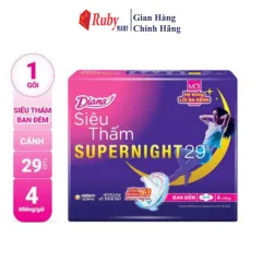 Băng Vệ Sinh Diana Siêu Thấm Supernight 29Cm 4 Miếng/Gói