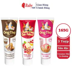 Combo 3 Tuýp Sữa Ông Thọ Vị Socola - Có Đường - Vị Dâu - Tuýp 165G