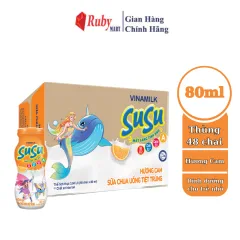 Thùng 48 Chai X 80Ml Sữa Chua Uống Vinamilk Susu Hương Cam