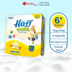 Lốc 4 Hộp Váng Sữa Vị Vani Hoff Cho Bé Từ 6 Tháng Tuổi