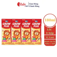 Lốc 4 Hộp 180Ml Sữa Bột Pha Sẵn Dielac Grow Plus