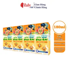 Lốc 4 Hộp Kun Sữa Trái Cây Hương Cam 180Ml