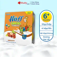 Lốc 4 Hộp Váng Sữa Vị Hạt Dẻ Hoff Cho Bé Từ 6 Tháng Tuổi