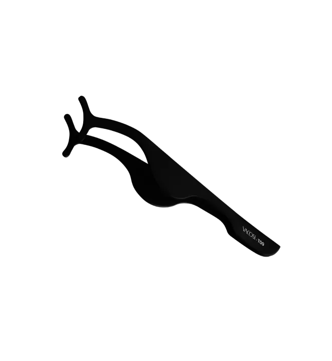 T09-02 - VACOSI EYELASH TWEEZERS, CURVED (T09-02 – Nhíp Gắn Mi Giả VACOSI, Đen Cong)