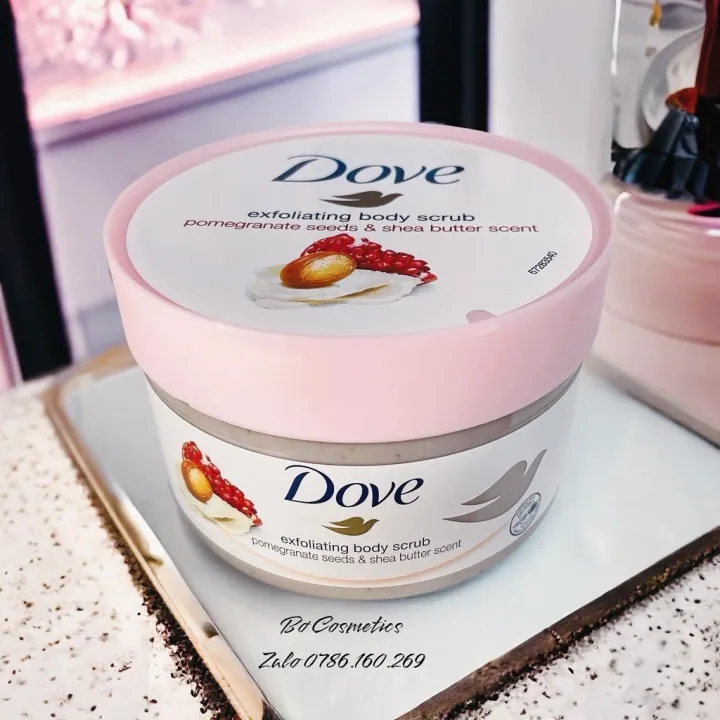 Tẩy Tế Bào Chết Dove Exfoliating Body Scrub Pomegranate Seeds & Shea Butter 225ml